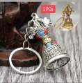 Sliver Gold Bell Key Ring with Beads Keyring /Keychain/Keyholder. 