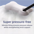 New Leather Texture Creative Shape Silicone Wrist Rest, Ergonomic Comfort Wrist Support Pad for Office Home Gaming. 
