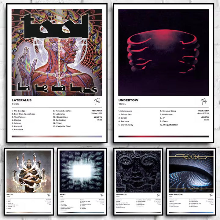 90s Rock Band Tool Poster Retro Music Album 10000 Days Lateralus Canvas Print Wall Art Picture Office Dorm Room Aesthetic Decor