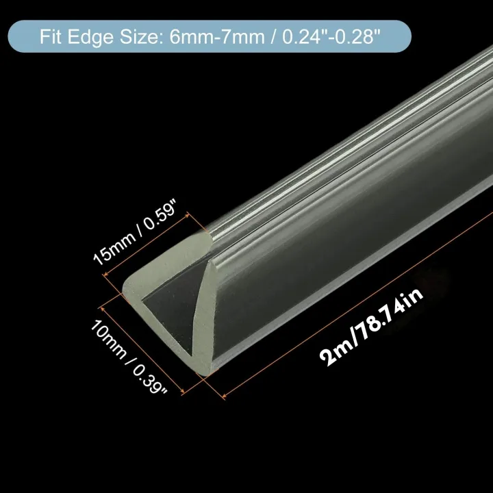 1pc%202m/78.74in%20Clear%20Rubber%20Edge%20Protector,%20Self-Adhesive%20U%20Channel%20Trim,Rubber%20U%20Channel%20Edge%20Trim,%20Door%20Seal%20Strip%20-%20Image%202