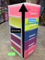 Multipurpose Colourful Drawers (5 Steps) Size: 7*10*18 inches. 