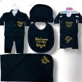 Newborn Baby Baba Babies WELCOME TO THE WORLD STATER Set 5 pice Shirt,Pajama,Cap,Wrap Shet,Bip,Trending newborn baby outfits for first arrival 0-3 Month’s Latest newborn babies apparel ,Affordable newborn babies fashion. 