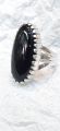 Original Anari Yaqoot , Black Yemeni Aqeeq Stone Best Quality Handmade Silver Chandi Ring. 