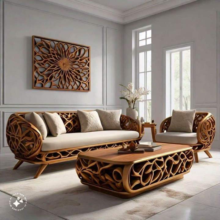cnC design sofa 4 seater full sheshom solid woodworking