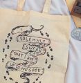 harry potter themed canvas tote bag. 