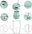 Mason juicer blender Portable Usb mini juser 2 in 1mini drinking glass + juicer  with same color straw.getfresh by our new design usb portable juicer with blades. 