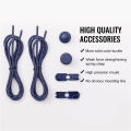 No Tie Shoelace Tieless Shoelaces Sneakers Plastic Strong Lock Elastic Round Shoe Laces for Kids Adults Elderly One Size Fit All. 