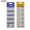10 pes pack Mitsubishii LR44 Alkaline Button Cell Battery, AG13 Button Cell Batteries. 