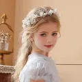 Children's Garland Headband Pearl Crown Girl Princess Korean Headdress Performance Flower Girl Wedding Accessories For Kids. 