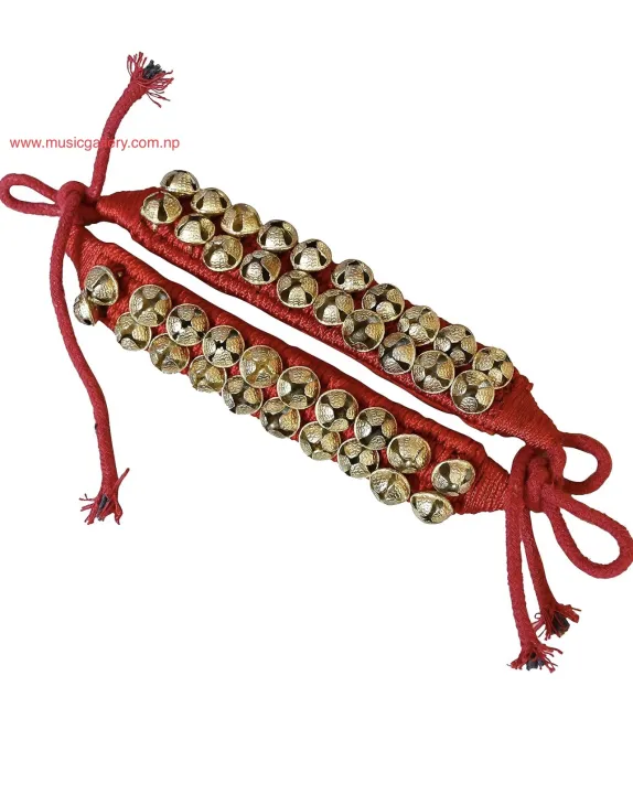 Ankle%20bells%20Bharatnatyam%20Ghungroo%20Musical%20Instrument(Red%20Padded%202%20Row%20with%2040%20Bells%20-%20Image%202