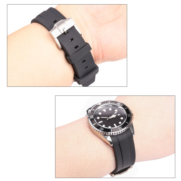 20mm%20Curved%20End%20Rubber%20Watch%20Strap%20For%20Rolex%20Submariner%20Watchband%20Soft%20Silicone%20Black%20Green%20Blue%20Diving%20Bracelet%20Wrist%20Band%20-%20Image%207