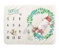 Baby Monthly Milestone Blanket For Newborn Boy & Girl  1 to 12 Month Soft Photography Background Prop Baby Shower Gift. 