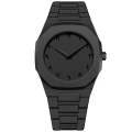 Aura watch 2025 New Arabic Aura Watch Black Modern Creative Design Waterproof Stainless Steel Chain Quartz Movement. 