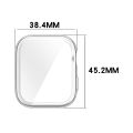 For Huawei Watch Fit 3 All-Around Screen Protector Glass+Cover Hard PC Bumper Tempered Glass Watch Case For Huawei Watch Fit 3.