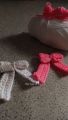 Crochet Bow keychain-Handmade keychains. 