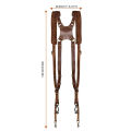 Universal Dual Camera Strap Double Camera Harness Adjustable Leather Camera Straps Universal Camera Shoulder Strap for DSLR/SLR. 