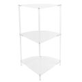3 Tier Corner Table Multifunctional Acrylic Wall Side Table for Bedroom Bathroom Living Room. 