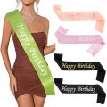 Blue Happy Birthday Boy Girl Sash Party Supplies Shoulder Belt Strap Kids Birthday Sash Party Decoration Favor. 