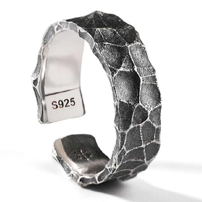 soumake men python ring retro opening adjustable... Thai Silver Retro Men's open Ring Retro Jewelry Design Adjustable Mens ...