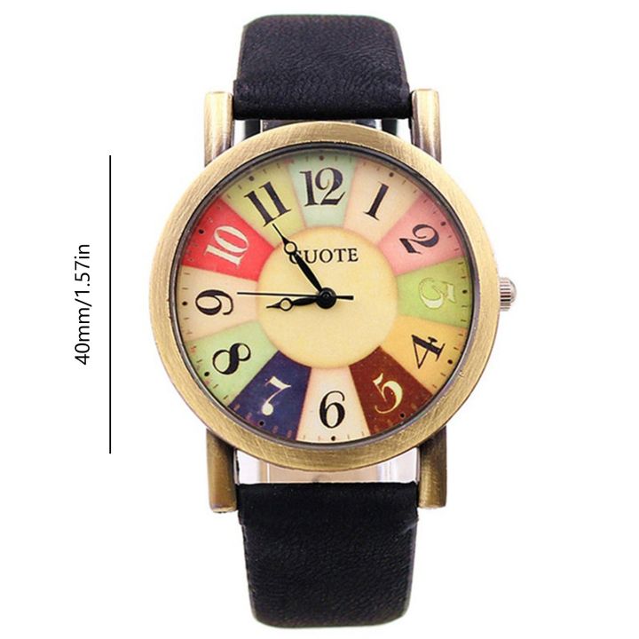Women'S%20Quartz%20Watch%20Rainbow%20Color%20Digital%20Clock%20Wood%20Grain%20Turntable%20Top%20New%20Famous%20Retro%20Casual%20Leather%20Strap%20Student%20%20-%20Image%206