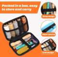 BUDDUR Leather Sewing Tools Kit With Waxed Threads And Finger-cot Hand Sewing Needles DIY Handmade Craft Accessories Set. 