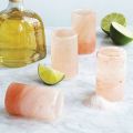Himalayan pink salt tequila shot glass (set of three). 