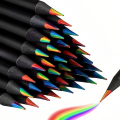 12PCS Rainbow Pencil Colorful Pencil 7-Color Wood Colorful Black Wood Painting Supplies Christmas Halloween Black Friday Gift. 