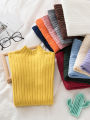 Croysier Pullover Ribbed Knitted Sweater Autumn Winter Clothes Women 2026 High Neck Long Sleeve Slim Basic Woman Sweaters Tops.