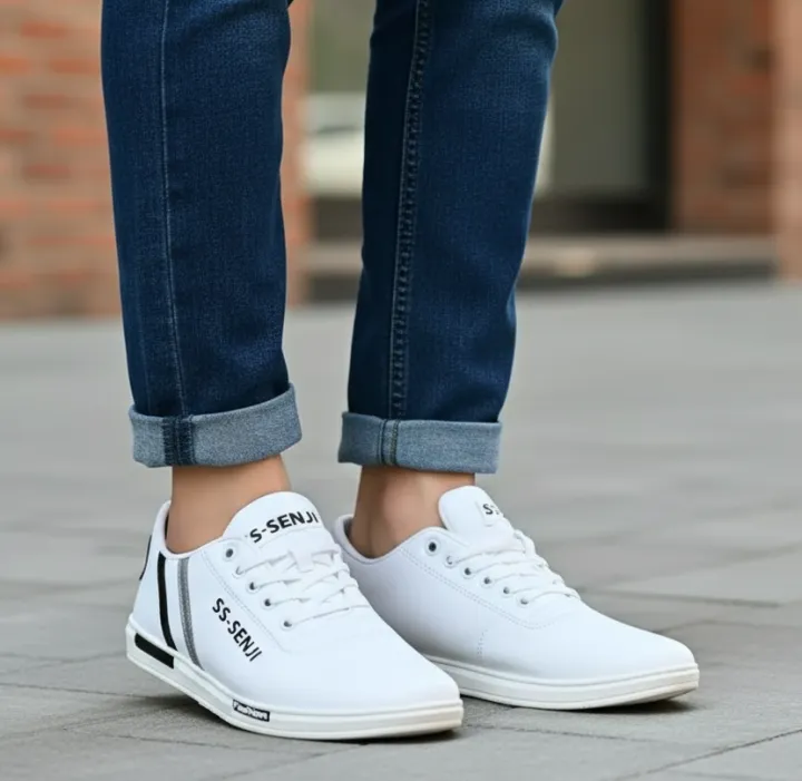 Sneakers%20Shoes%20For%20Men%20Summer%20Casual%20Lace%20Up%20Classic%20Fashion%20Sneakers%20Lightweight%20Comfort%20Shoes%20Soft%20Rubber%20Sole%20Plain%20Design%0AWhite%20-%20Image%206