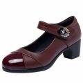 Spring/autumn New Pointed Head Square with Solid Color Thick Heel Shoes Fashion Comfortable  Casual Banquet Women's Shoes. 