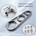 6 In 1 Faucet Aerator Wrench Plumber Easy-Grip Spout Removal Tool Zinc Alloy Disassembly Wrenches for M18/M18.5/M20/M22/M24/M28. 