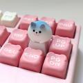 Wholesale Cute Cartoon 3D Animal Keycap Mechanical Keyboard Caps OEM Height Keycap Kawaii DIY Keyboard Accessories Girl. 