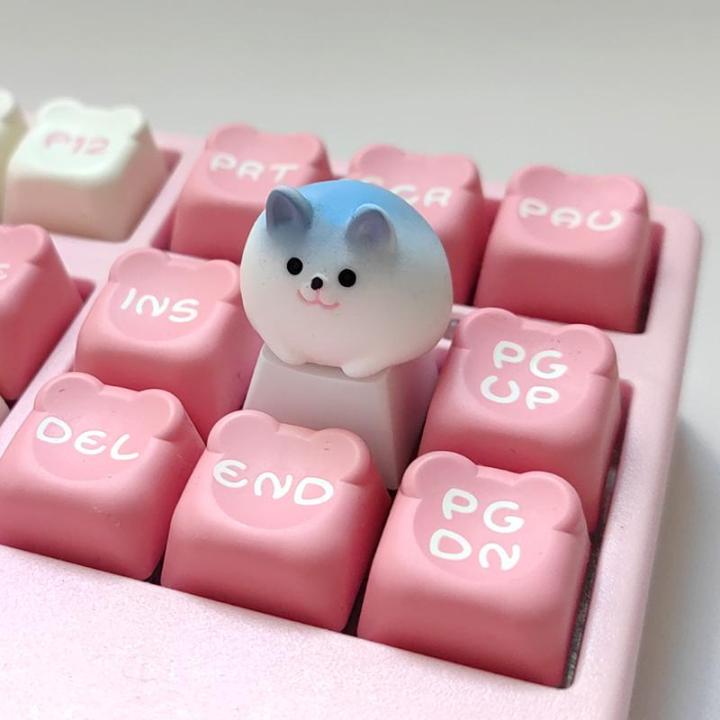 Wholesale%20Cute%20Cartoon%203D%20Animal%20Keycap%20Mechanical%20Keyboard%20Caps%20OEM%20Height%20Keycap%20Kawaii%20DIY%20Keyboard%20Accessories%20Girl%20-%20Image%204