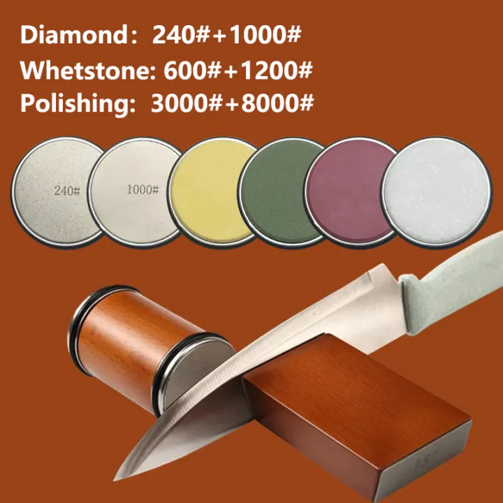Pebble Magnets 15 and 20 Degrees Rolling Knife Sharpener Magnetic Knife Holder Diamond ...