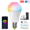 85-265V 12W 15W 18W E27 A60 Tuya 2.4GHZ WiFi Bulb RGB+CW Works With Google Assistant/Alexa Voice Control Timing Switch Bulb. 