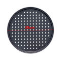 LMETJMA Pizza Pan With Holes Carbon Steel Perforated Non-Stick Pizza Tray for Oven Pizza Crisper Pan Dishwasher Safe JT139. 