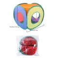 Fun Cat Tunnels Inside Foldable Cube Cat Tent Kitten Toy Tent House Interesting Pet Tunnel Toy Small Dog Playing Training. 