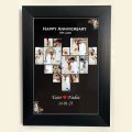customized Birthday date calendar frame with pics and name print, friendship, Anniversary, engagement frame, date fix, wedding, bat paki, graduation, eid Mubarak,  imran khan pic, 804, black, white nikah , new born baby, Customized Hajj Mubarak Frame. 