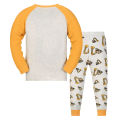 【Through 1615 flame】Little boy excavator pajamas set, long sleeved pants, suitable for 2-9 years old boys family wear. 