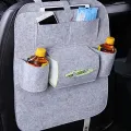 1pc LDQ Felt Car Seat Storage Bag Convenient Organizer for Interior Supplies Goods More Backrest Mounted Small Business Owner. 