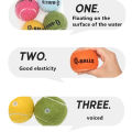 4Pcs/Set Dog Toy Q-MONSTER Thick Walled Natural  Squeak Chew Balls for Dogs Tennis Interactive Bouncy Balls for Training. 