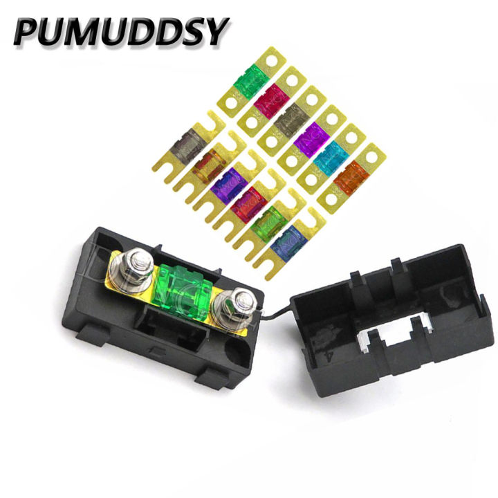 1Set ANS ANL trumpet Fork Plug Fuse 20A 30A 40A 50A 60A 70A 80A 100A 150A 200A Bolt fixed insurance film ANS-8 Safety plate base