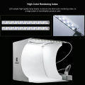 Profession Mini Folding Lightbox Photography Photo Studio Softbox 2 LED Light Soft Box Photo Background Kit for DSLR Camera. 