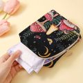 1 pc Mushroom pattern printed sanitary napkin storage bag, women's lightweight tissue bag, sanitary tissue bag. 
