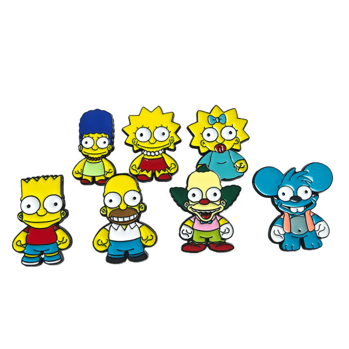 7pcs%20the%20Simpsons%20Enamel%20Pin%20Set%20-%20Homer%20J.%20Simpson%20Marge%20Bart%20Lisa%20Krusty%20the%20Clown%20-%20Comedy%20Animation%20Badges%20for%20Backpack%20-%20Image%206