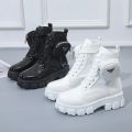 Women Boots Motorcycle Casual Shoes New Woman Leather Minimalist Classic Punk Female Mary Jane Goth Shoes Platform Boots Women.