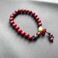 Fashion Natural Stone Beaded Bracelet for Women Lily of the Valley Flower Pendant Tassel Chain Bracelets Girl Party Jewelry .