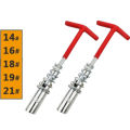 The butt-locking tee, remove the spark plug, remove the spark plug, handle, soft spark plug block (T handle) No. 14 16 21 mm. 
