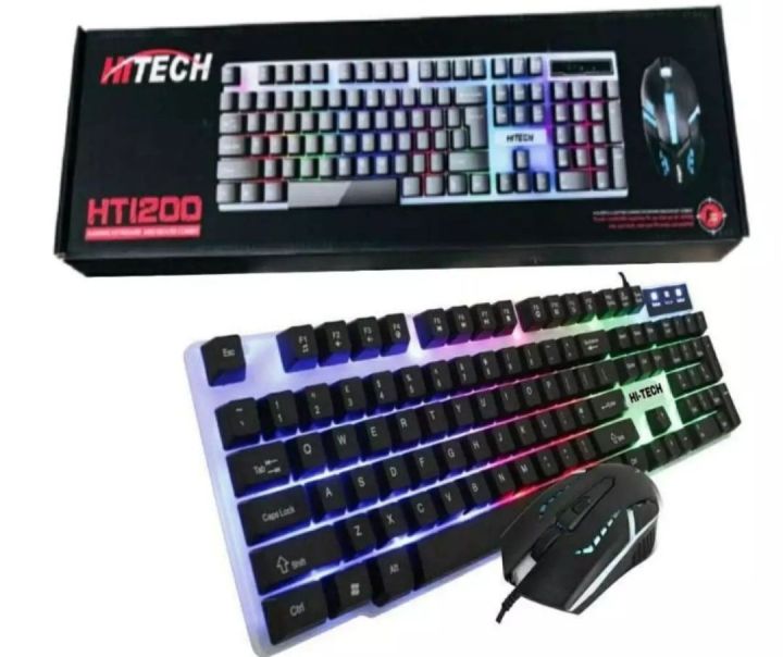 Hi-Tech HTI 200 Gaming Keyboard Mouse Cambo Set With RGB light