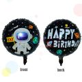 Birthday Space Decorations Foil Golden Balloon Pack of 5 Set For Astronaut Theme Kids Party Prince Kids Foil Balloon Item…. 
